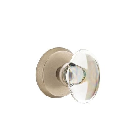 Emtek Emtek 7106HTTWB Hampton Crystal Knob Passage With Style No 2 Rose Tumbled White Bronze Finish 7106HTTWB